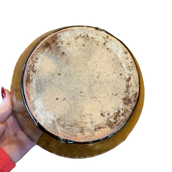 Teal Glazed Ceramic Pottery Bowl - Picture 5 of 7